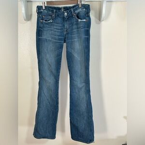 7 For All Mankind Blue Flare Jeans